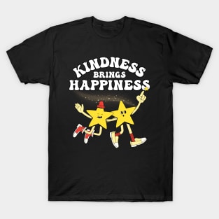 Funny Kidness and Happiness Vintage Retro Stars T-Shirt